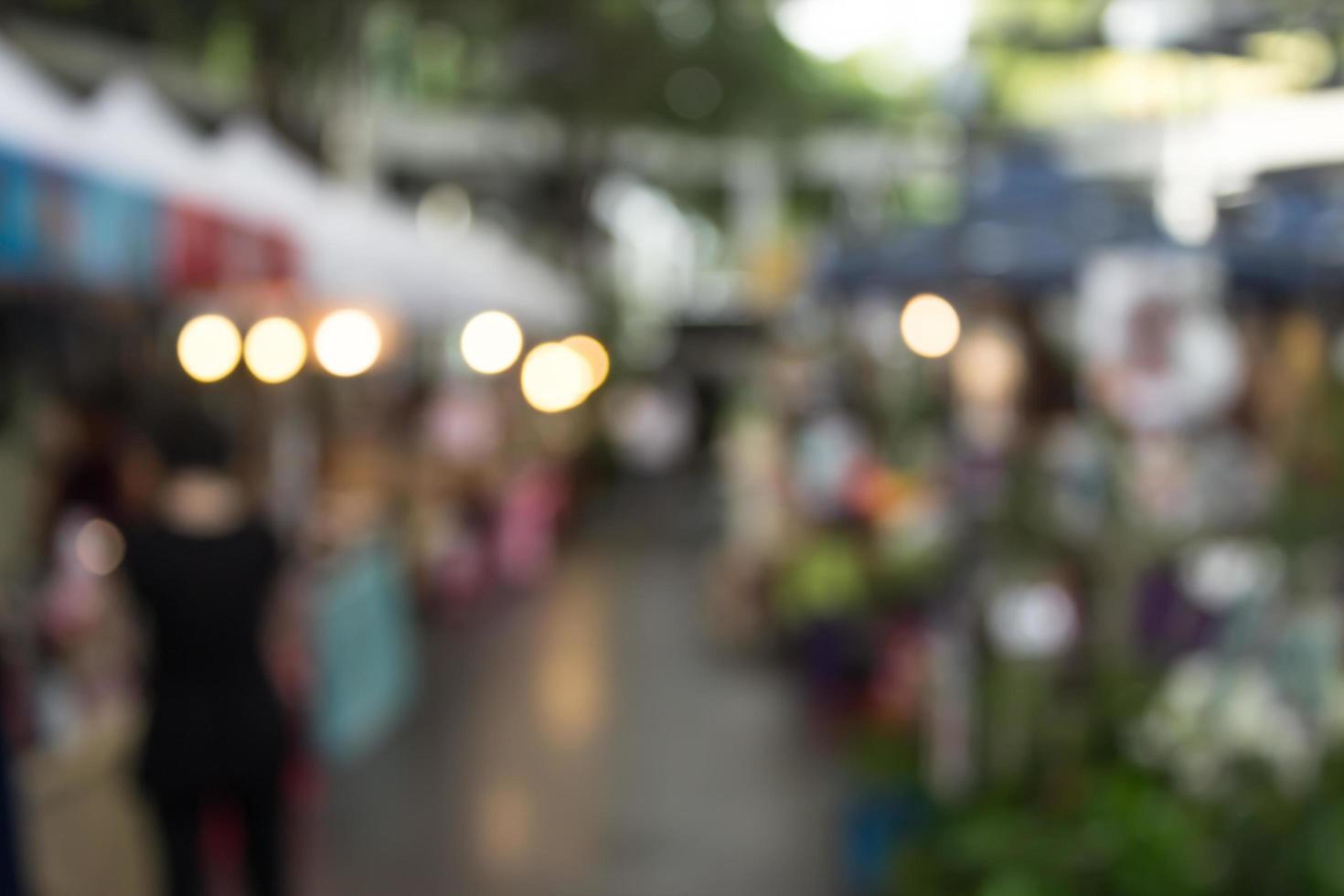 Blurred street market photo