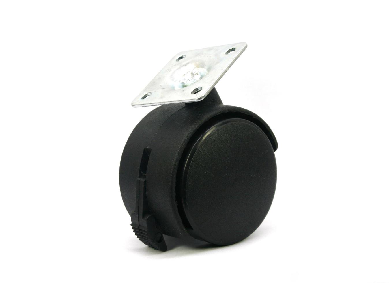 Plastic wheels for furniture, made of black plastic photo