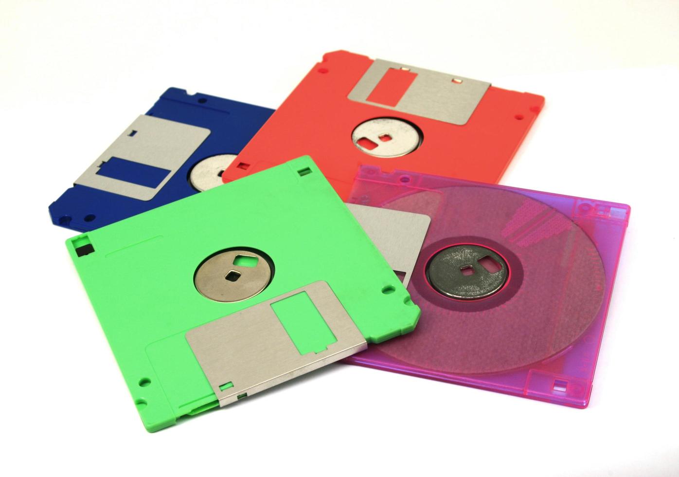 Colorful floppy disks photo