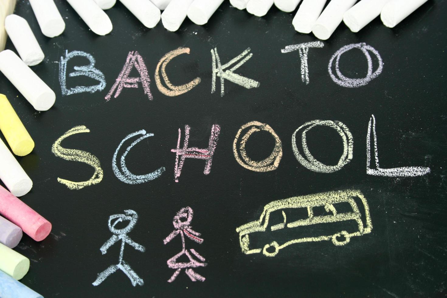 Back to school in chalk photo