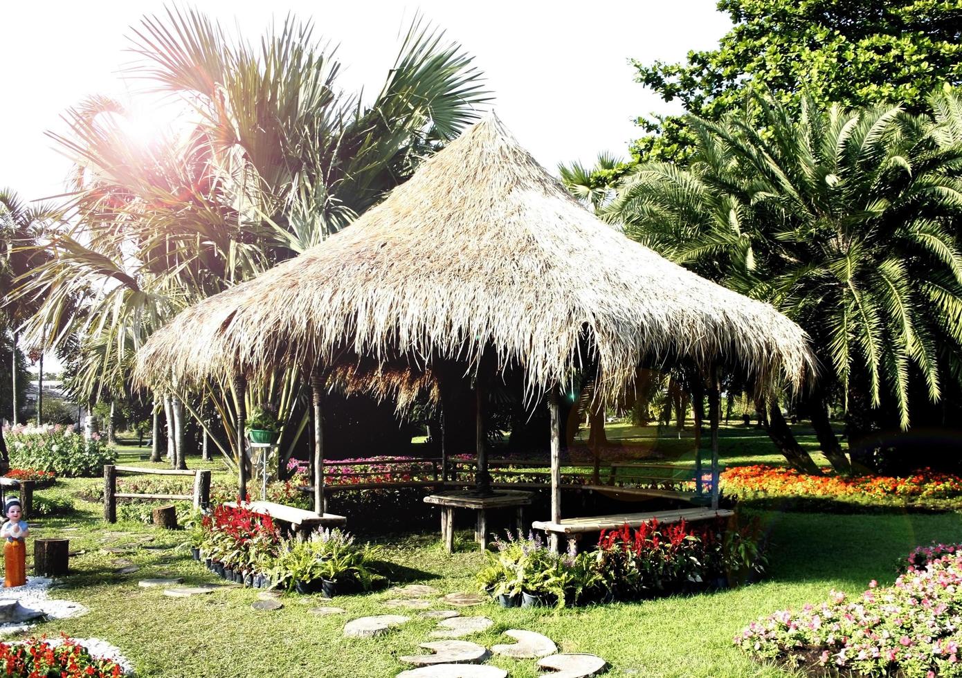 Hut in a garden photo