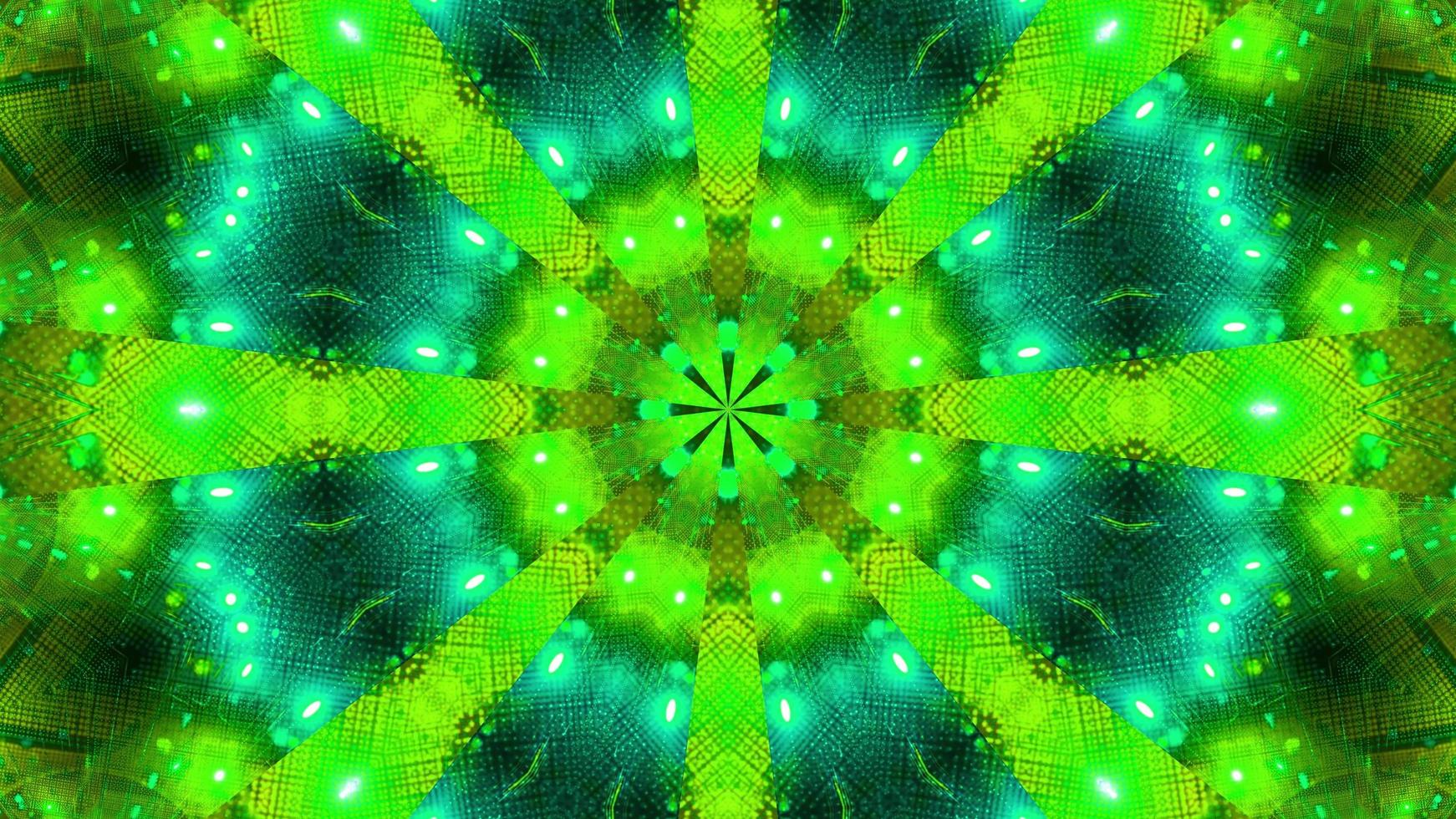 Green blue Blinking kalaidoscope 3d illustration background wallpaper photo