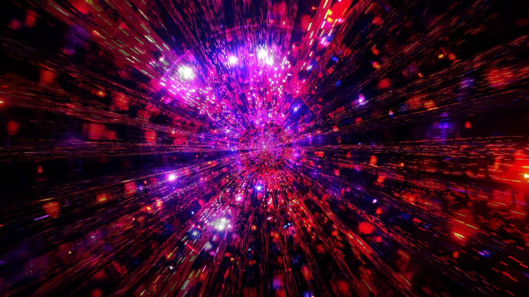 Glowing space particles galaxy 3d illustration background wallpaper design artwork photo