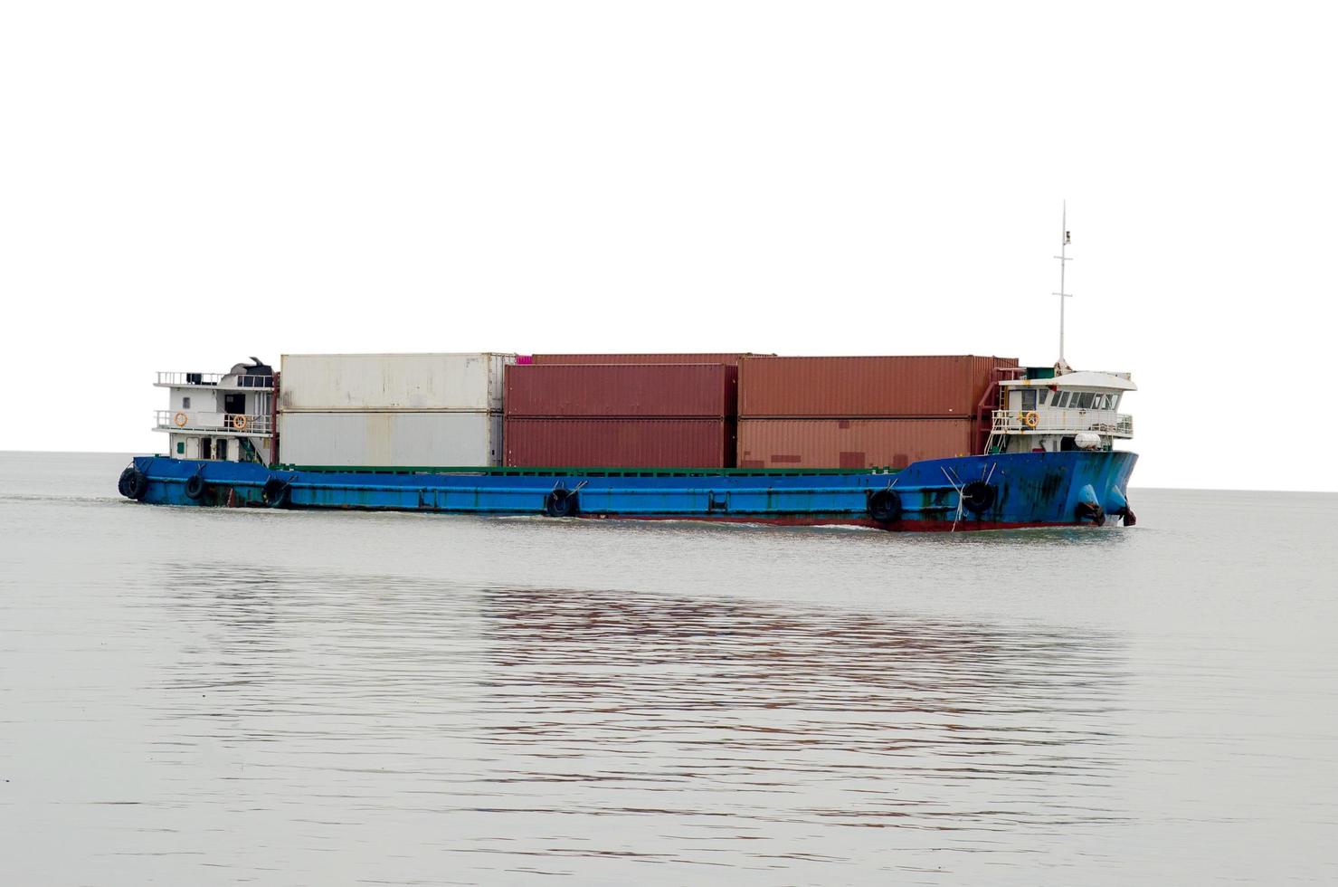 buque de carga de contenedores foto