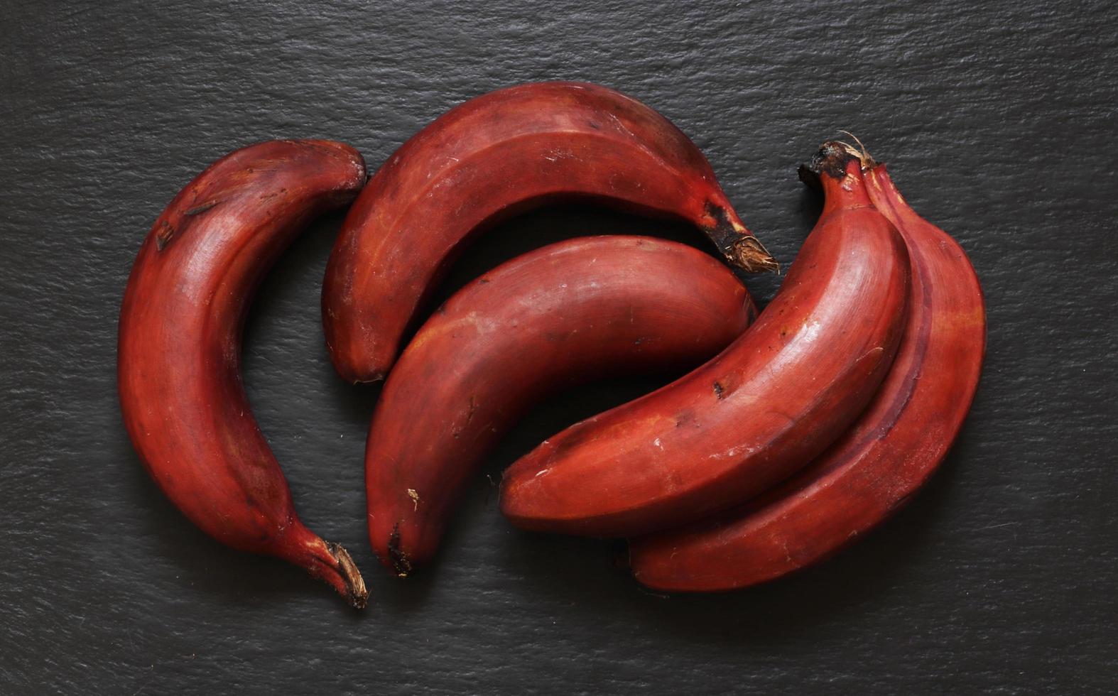 Bunch of red bananas photo