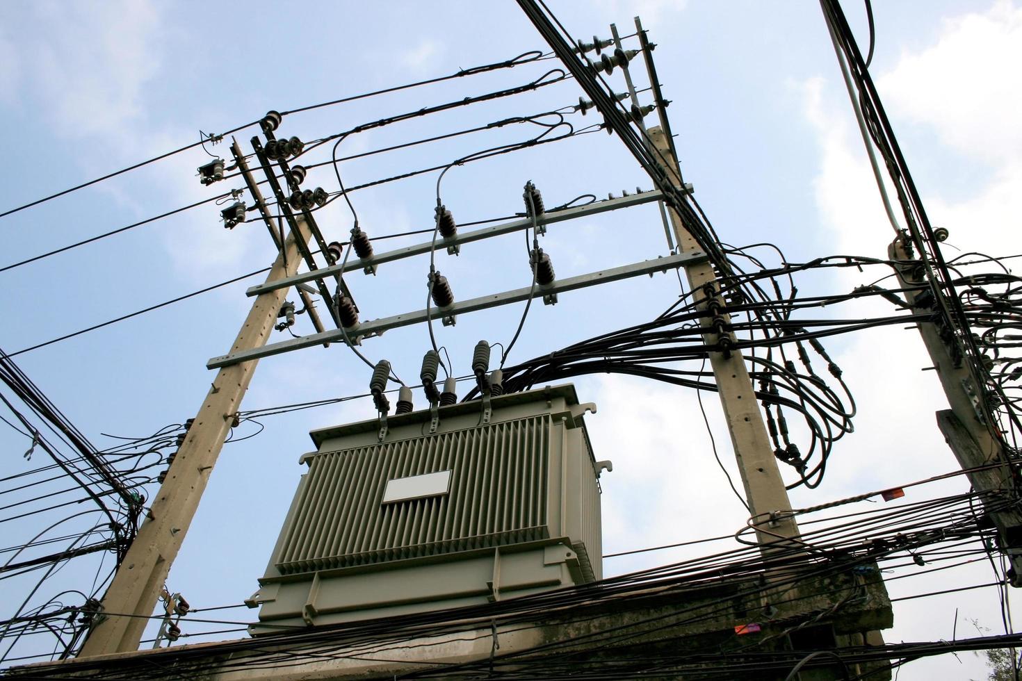 Transformer on high power station photo