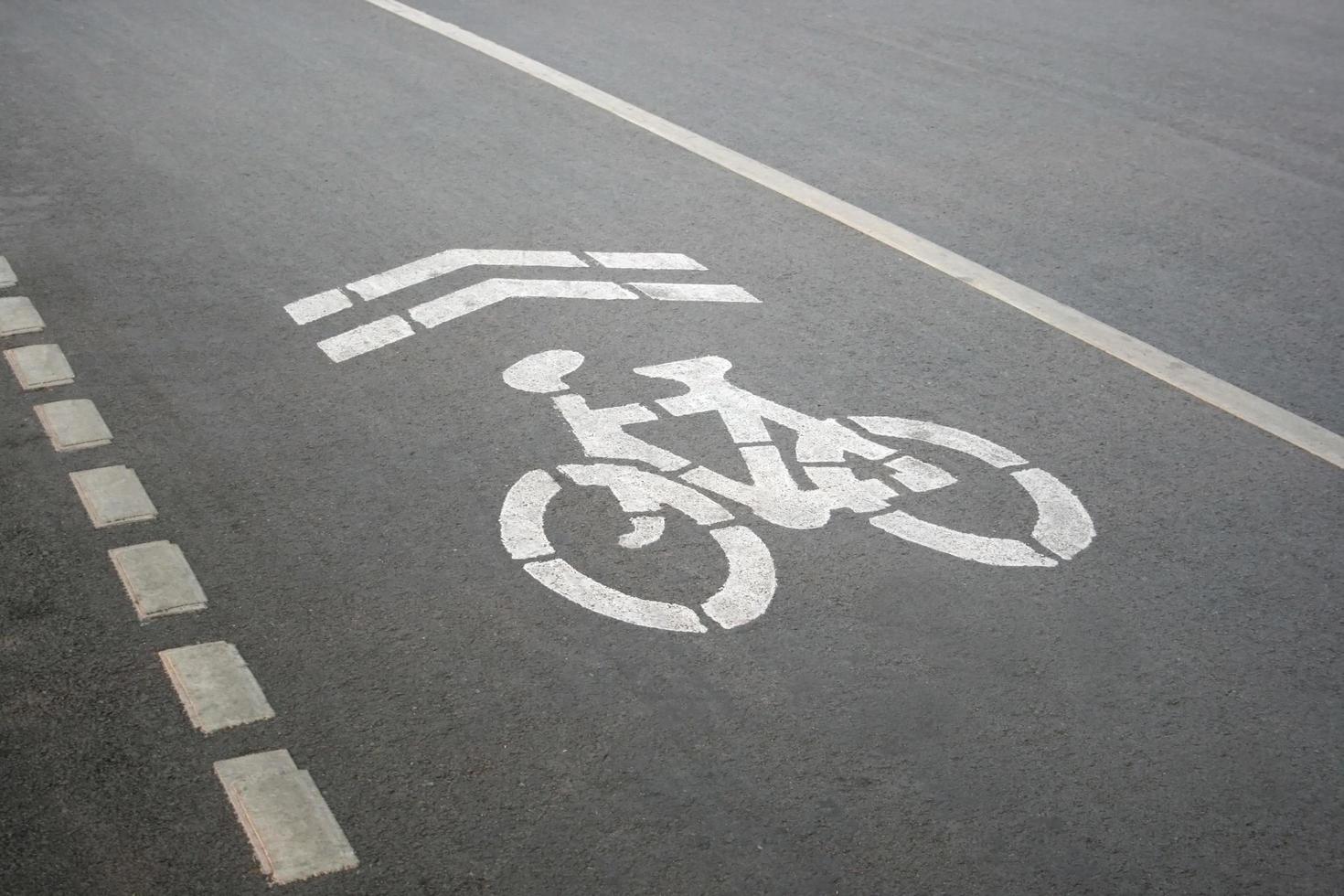 símbolo de carril bici foto