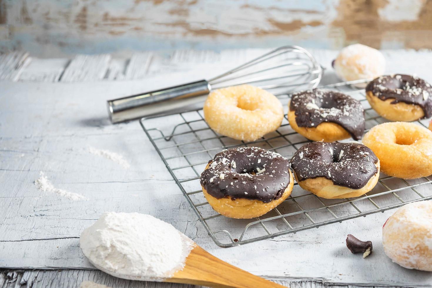 Donuts in kitchen photo