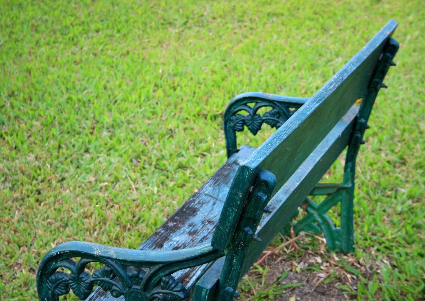 Metal garden bench photo