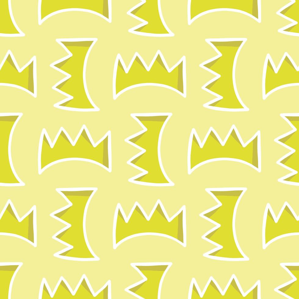 Vector seamless texture background pattern. Hand drawn, yellow, white colors.