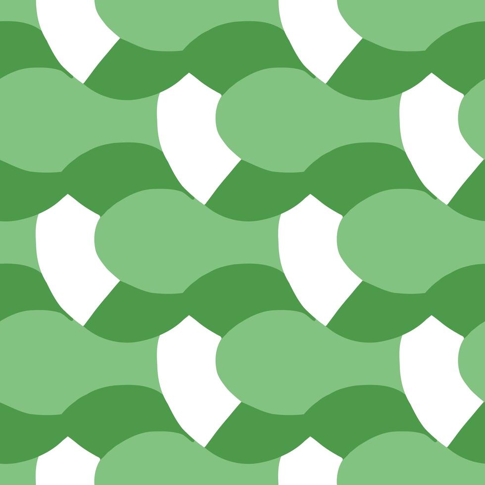 Vector seamless texture background pattern. Hand drawn, green, white colors.