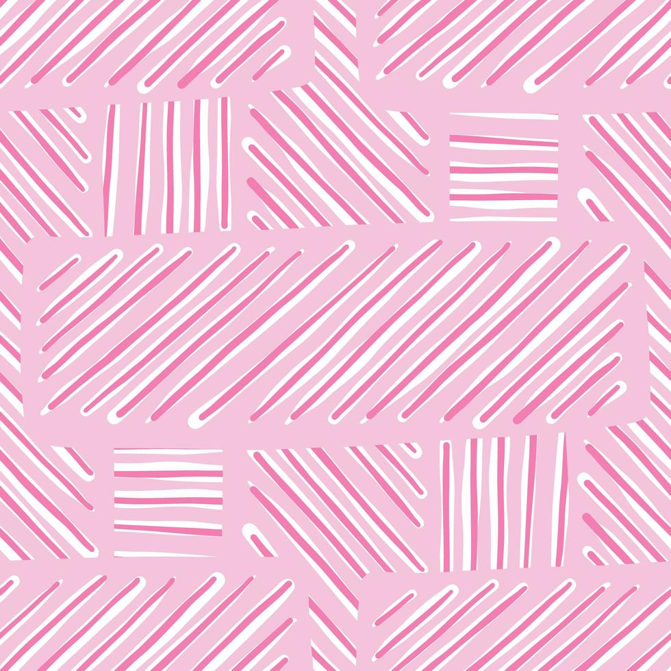 Vector seamless texture background pattern. Hand drawn, pink, white colors.