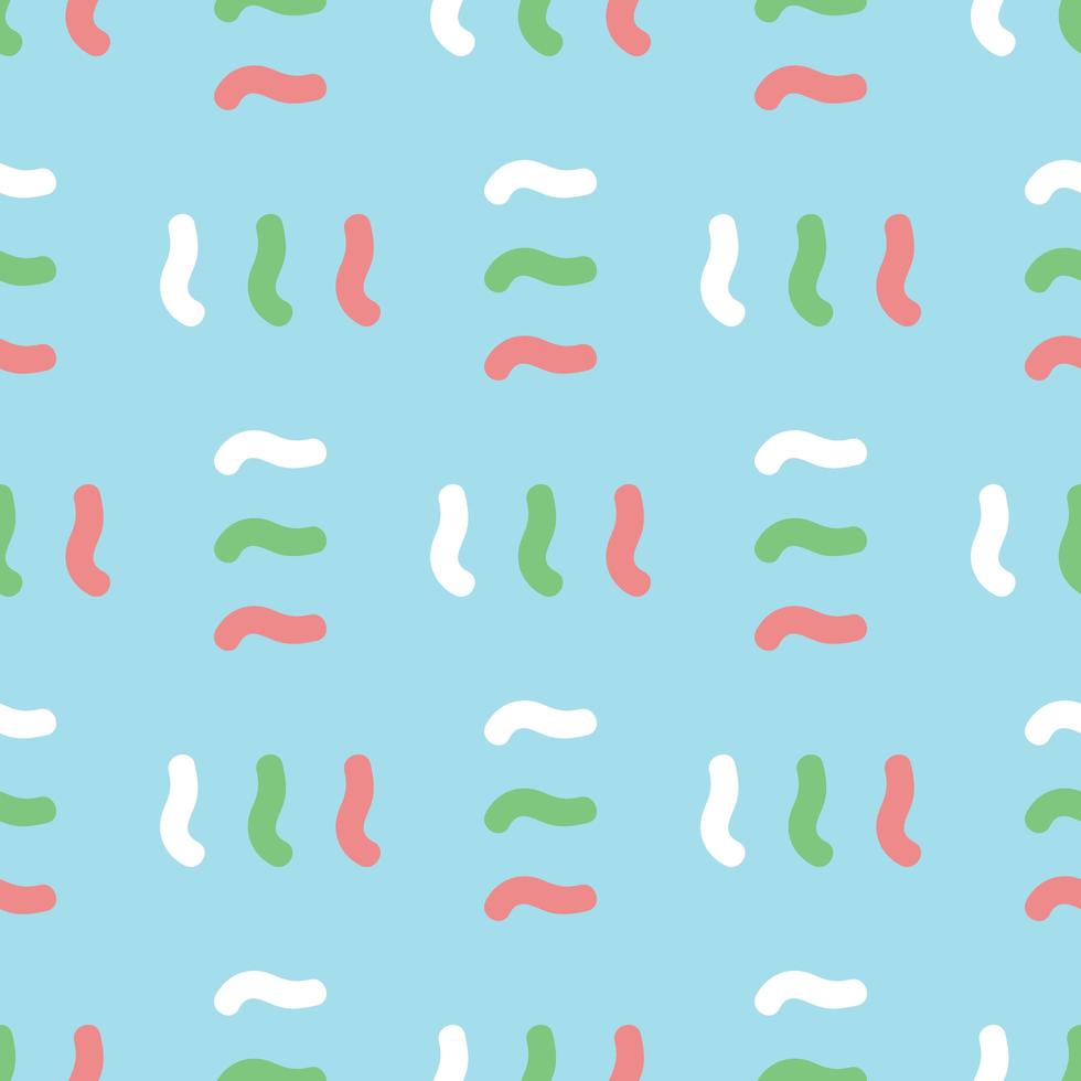 Vector seamless texture background pattern. Hand drawn, blue, red, green, white colors.