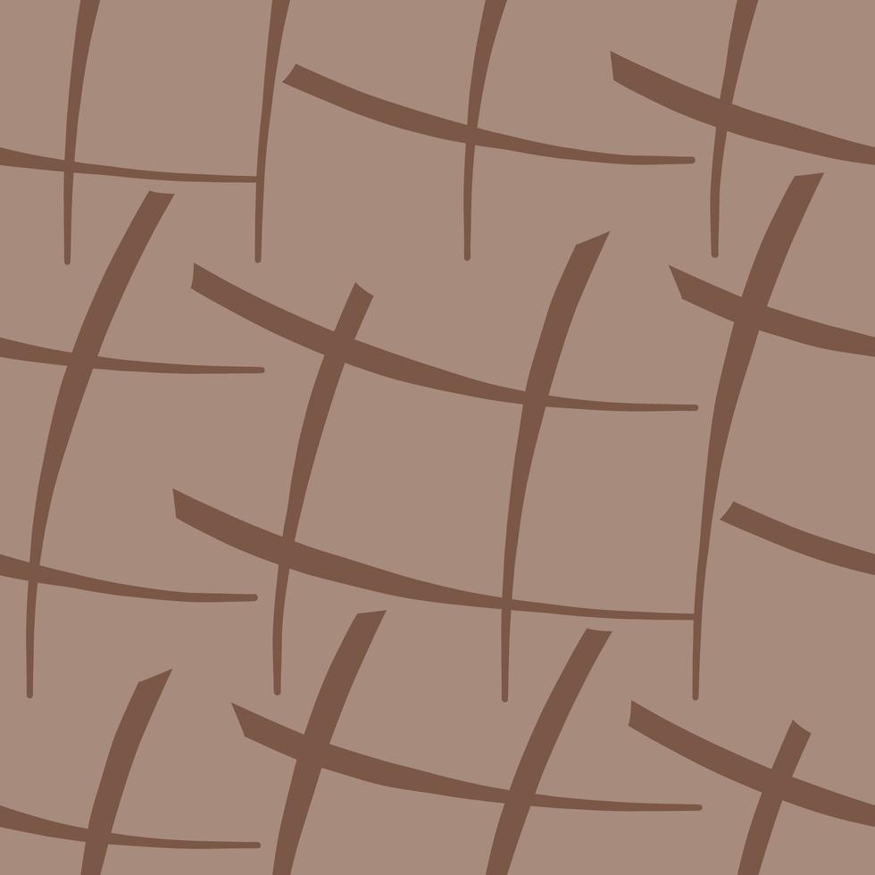 Vector seamless texture background pattern. Hand drawn, brown colors.