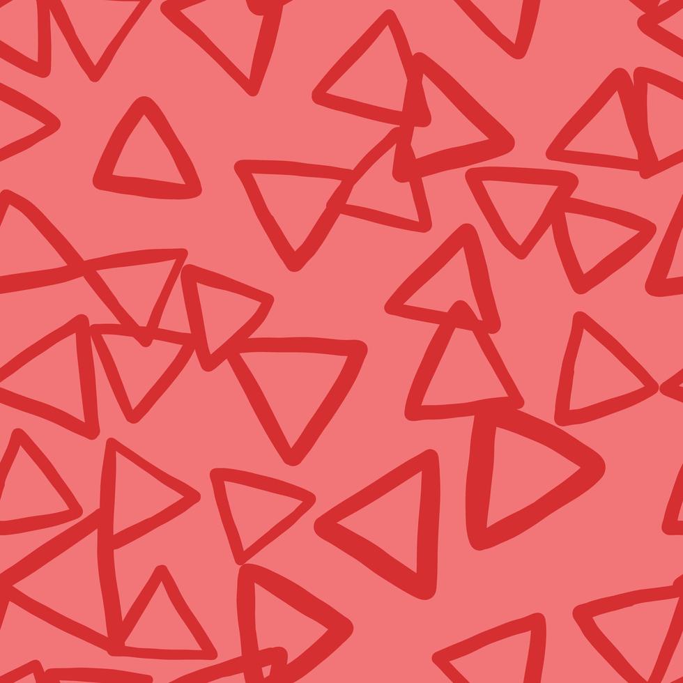 Vector seamless texture background pattern. Hand drawn, red colors.