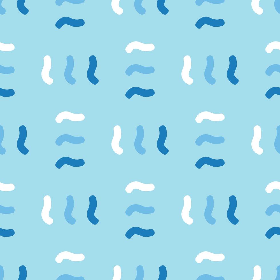 Vector seamless texture background pattern. Hand drawn, blue, white colors.