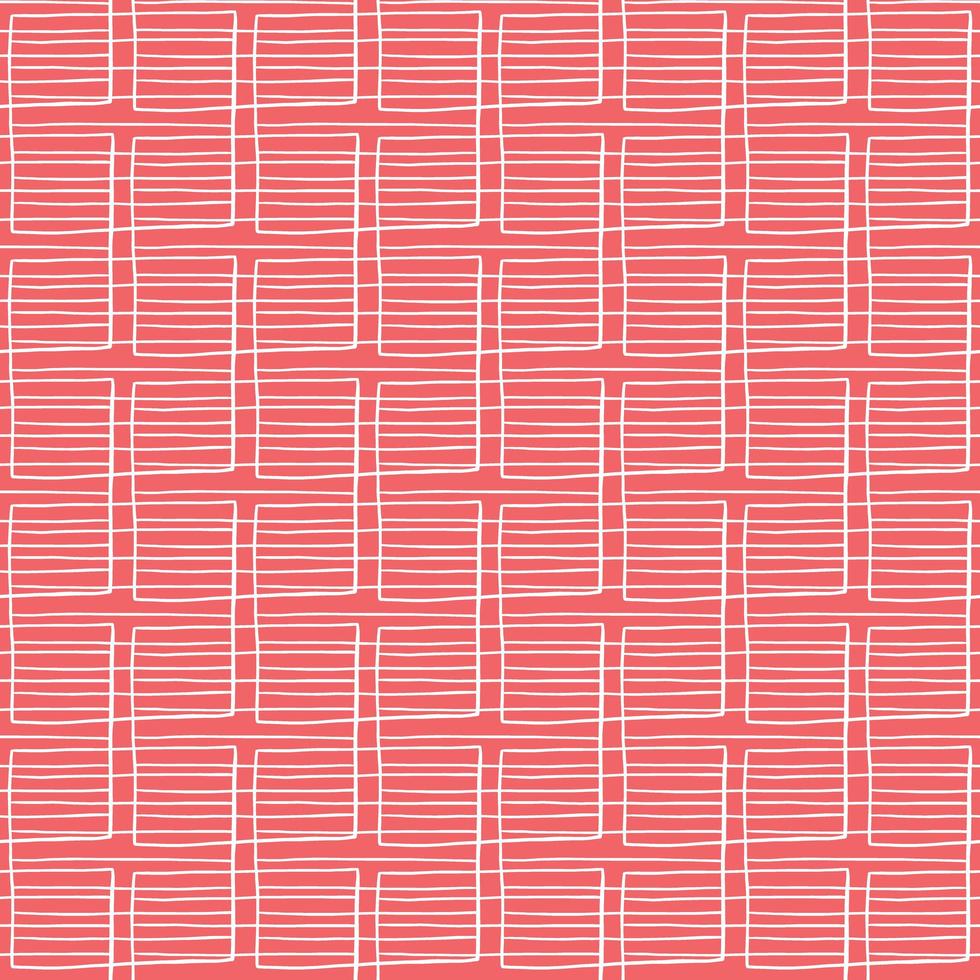 Vector seamless texture background pattern. Hand drawn, red, white colors.