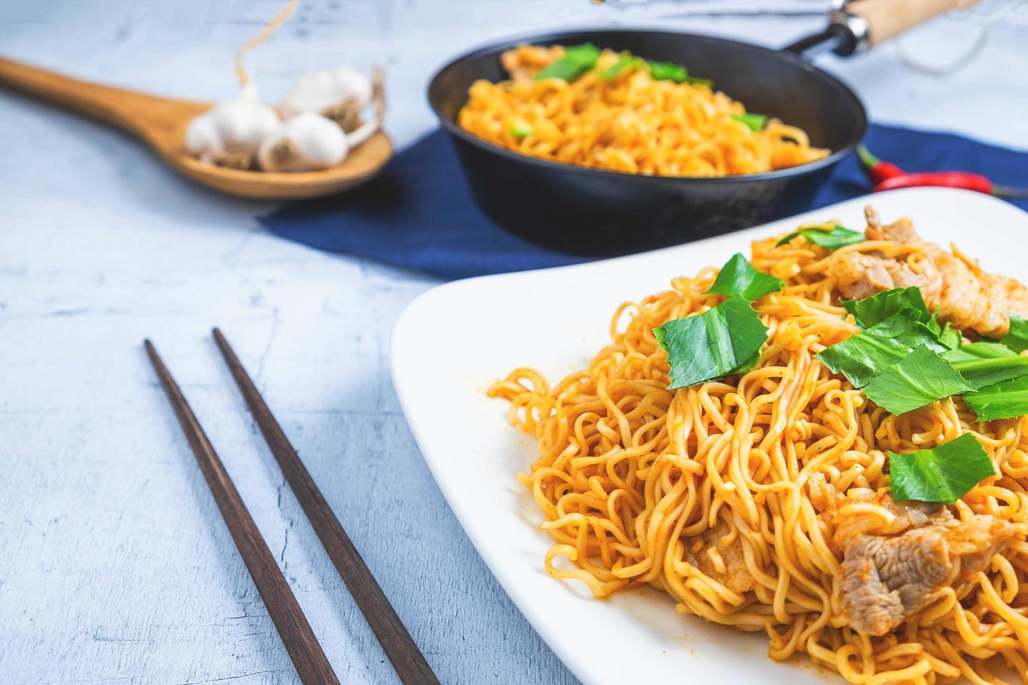 Stir fried noodles 1903438 Stock Photo at Vecteezy
