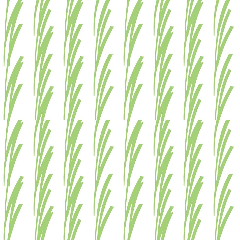 Vector seamless texture background pattern. Hand drawn, green, white colors.