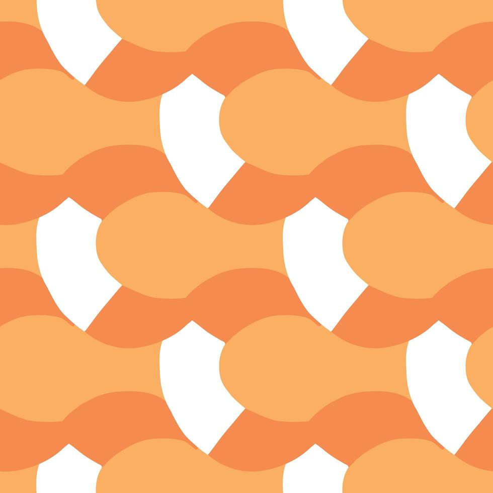 Vector seamless texture background pattern. Hand drawn, orange, white colors.