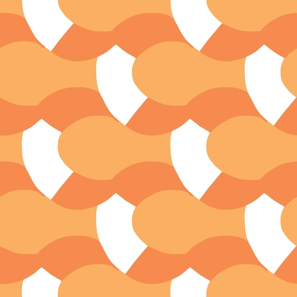 Vector seamless texture background pattern. Hand drawn, orange, white colors.