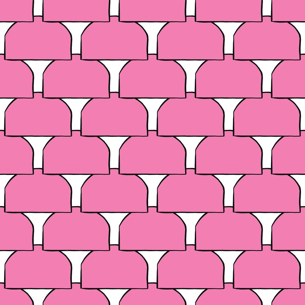 Vector seamless texture background pattern. Hand drawn, pink, black, white colors.