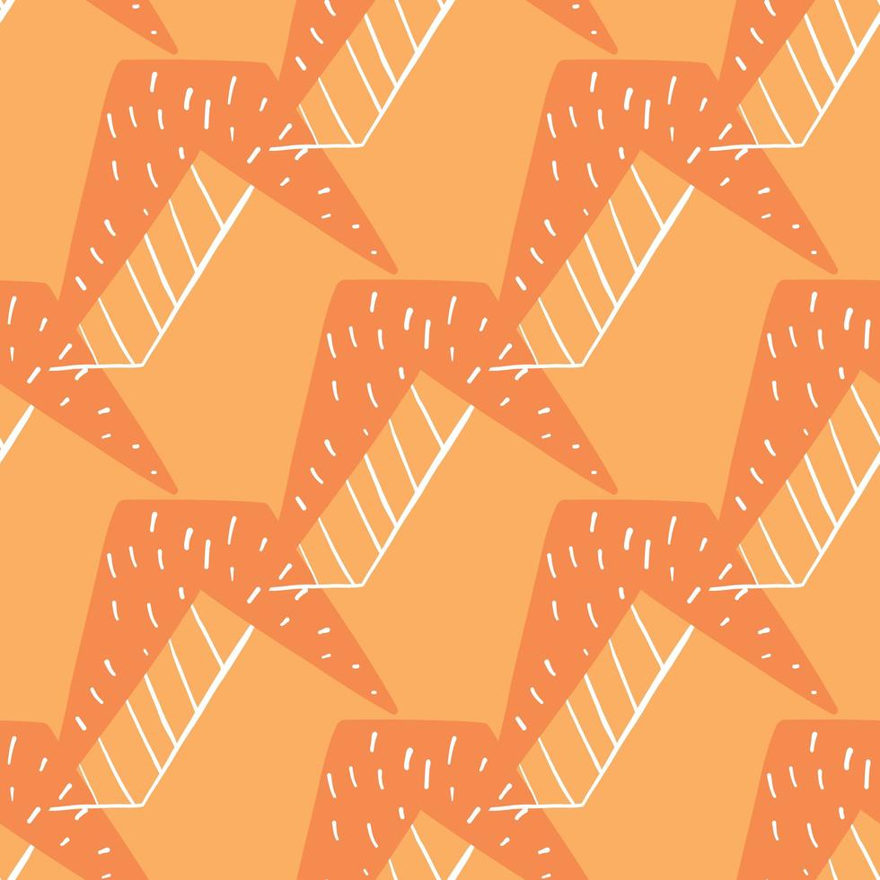 patrón de fondo de textura transparente de vector. dibujados a mano, naranja, colores blancos. vector