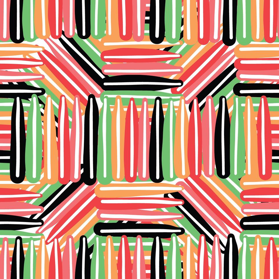 Vector seamless texture background pattern. Hand drawn, colorful.