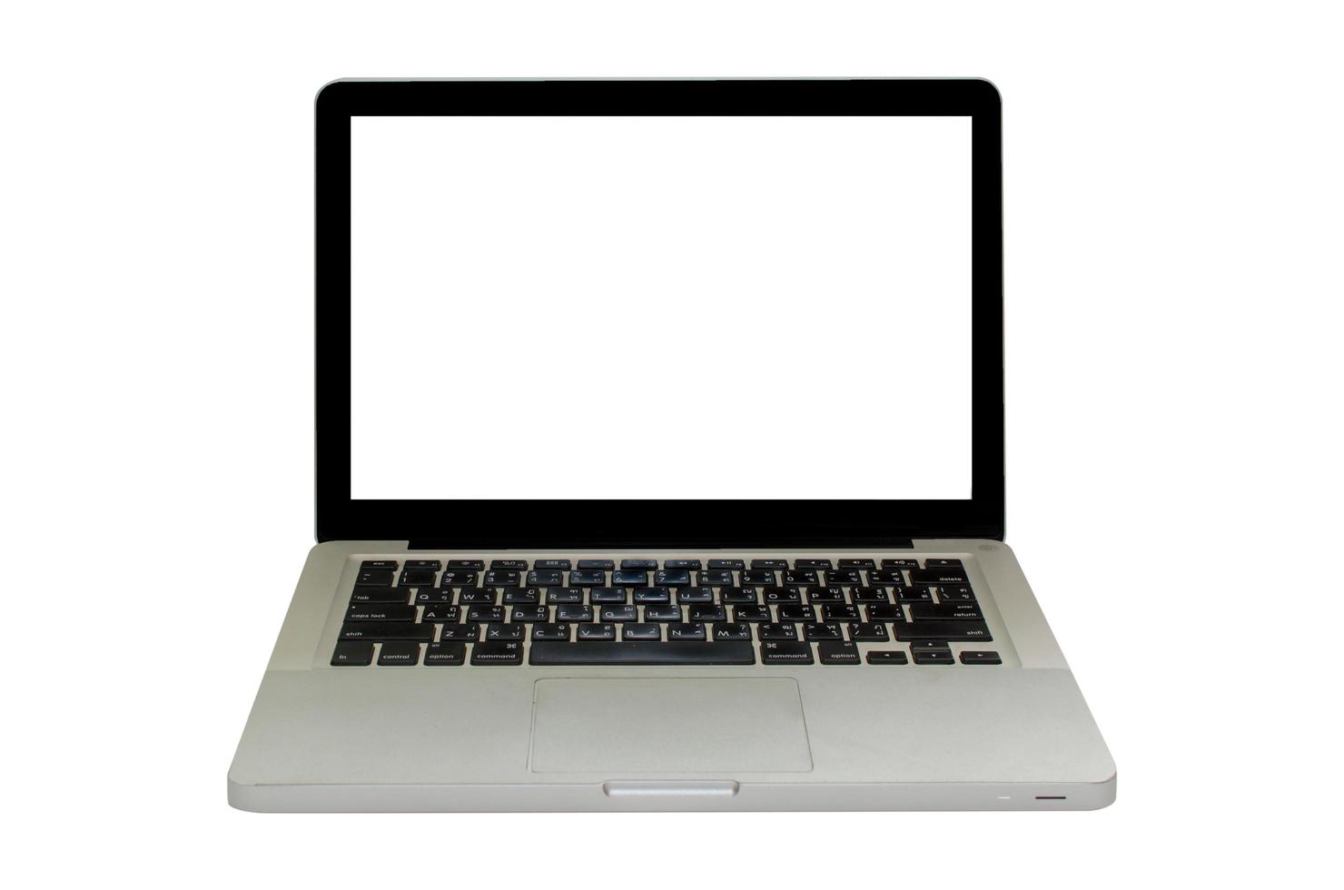 pantalla de laptop en blanco foto