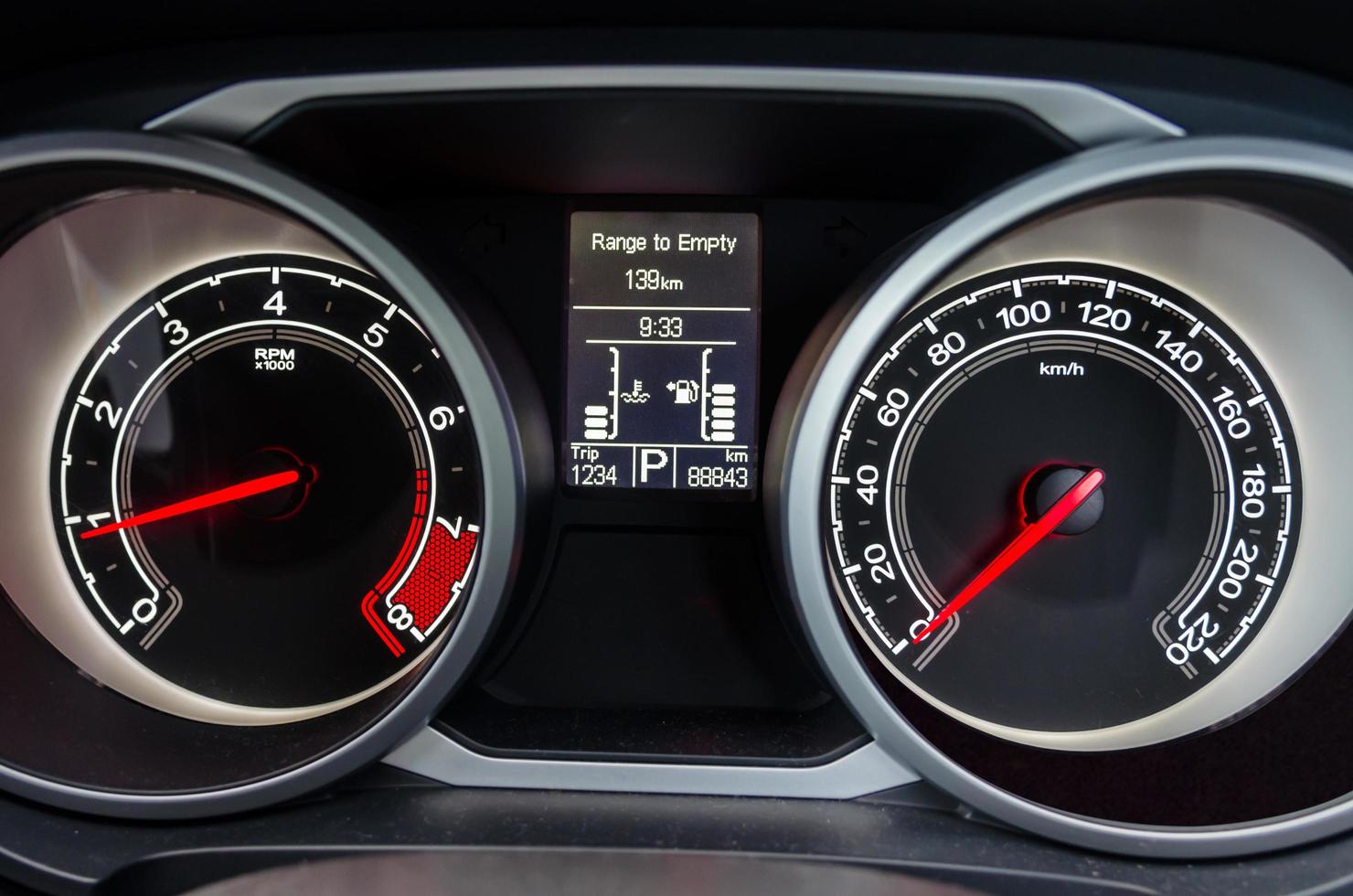 Speedometer on a car photo