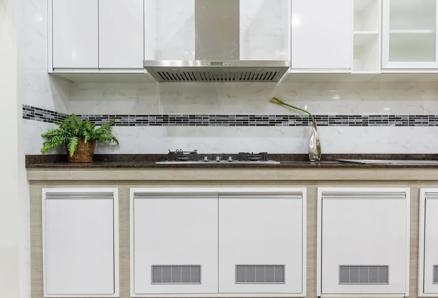 Modern kitchen with contemporary kitchenware photo
