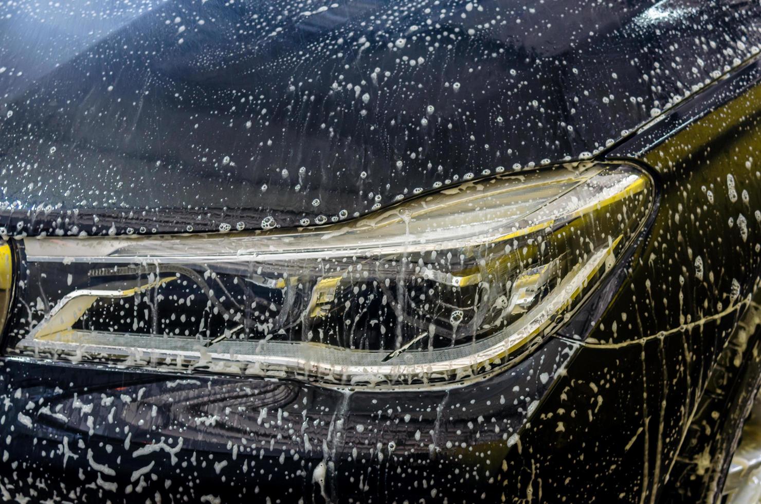 Car wash with foam photo