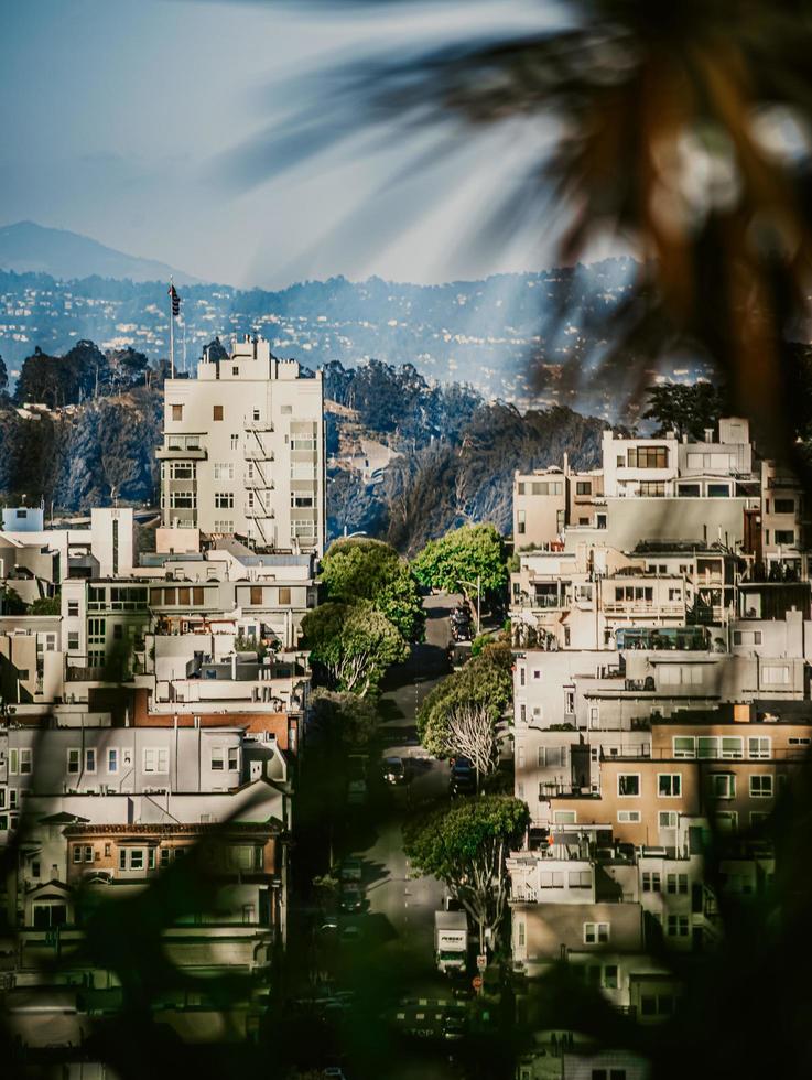 San francisco, ca, 2020 - edificio de hormigón blanco cerca de árboles verdes bajo un cielo azul durante el día foto