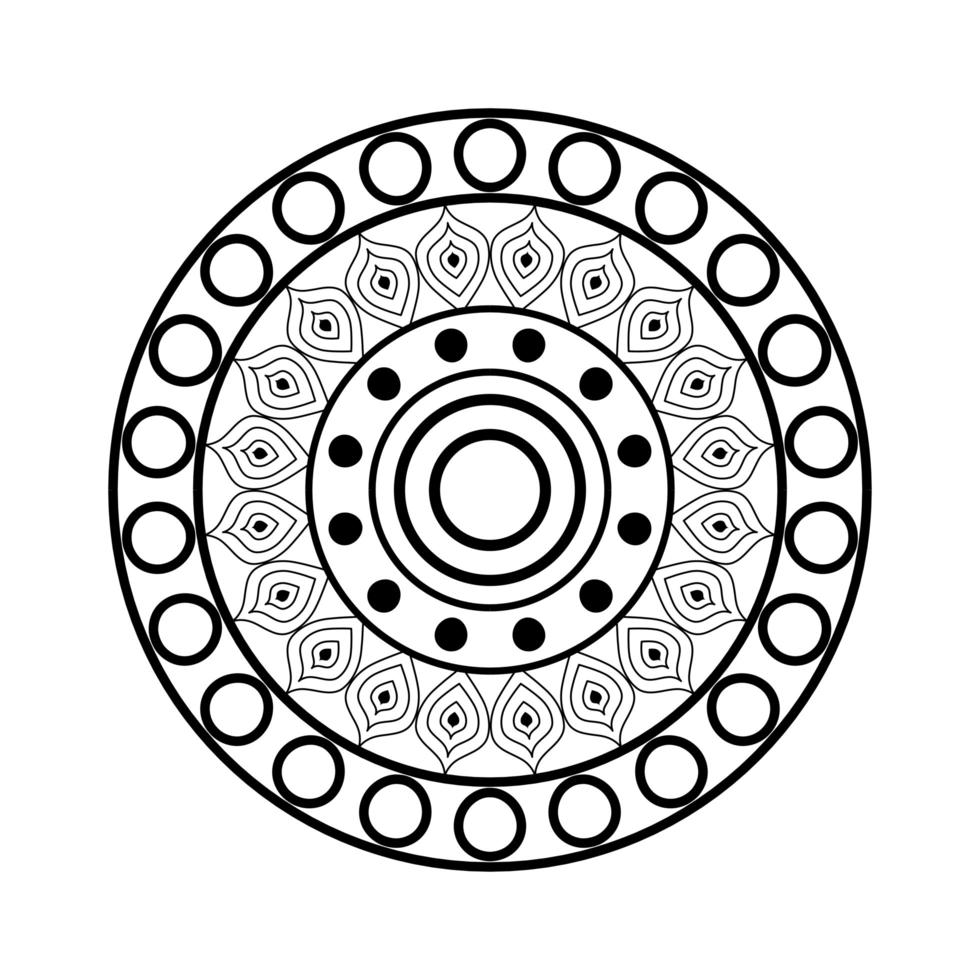 diseño de vector de icono de estilo de línea mandala