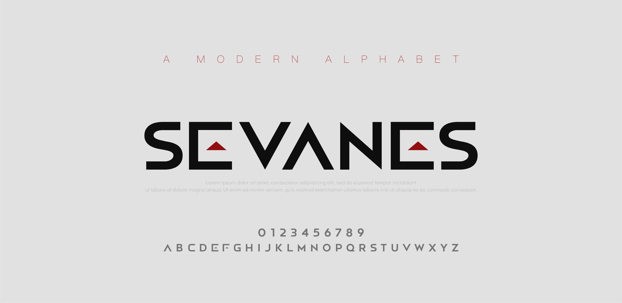 Abstract modern urban alphabet fonts vector