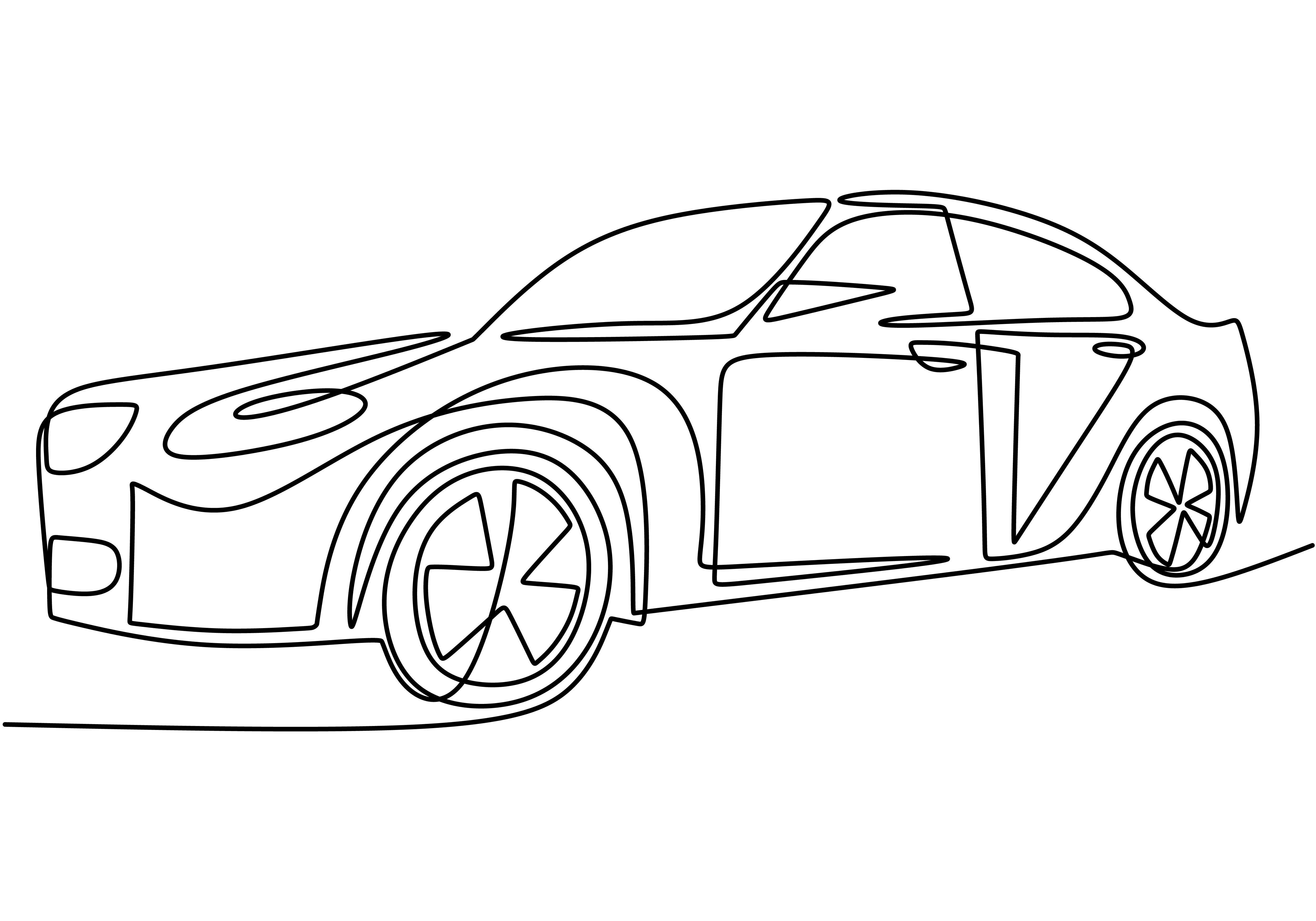 One single continuous line drawing of luxury car. Close-up. 1904729 Vector  Art at Vecteezy
