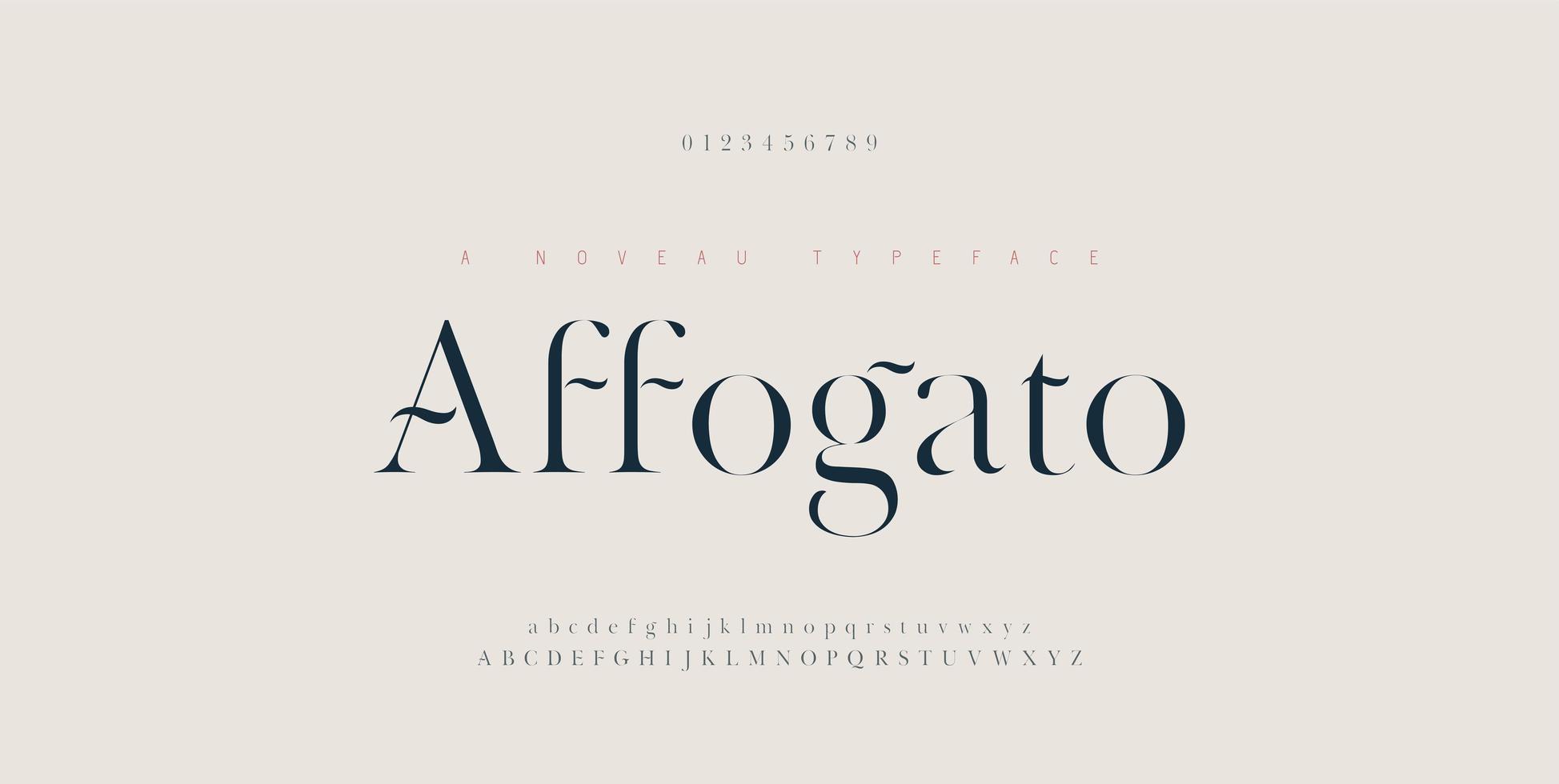 Elegant Alphabet Letters Font And Number Set 1904758 Vector Art At Vecteezy