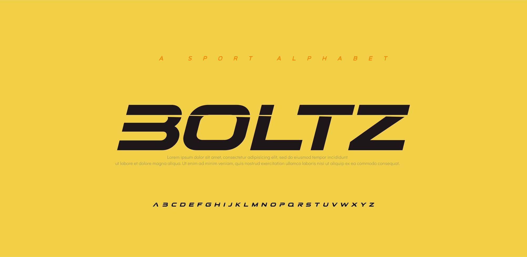 Sport Modern Future Italic Alphabet Font Set vector