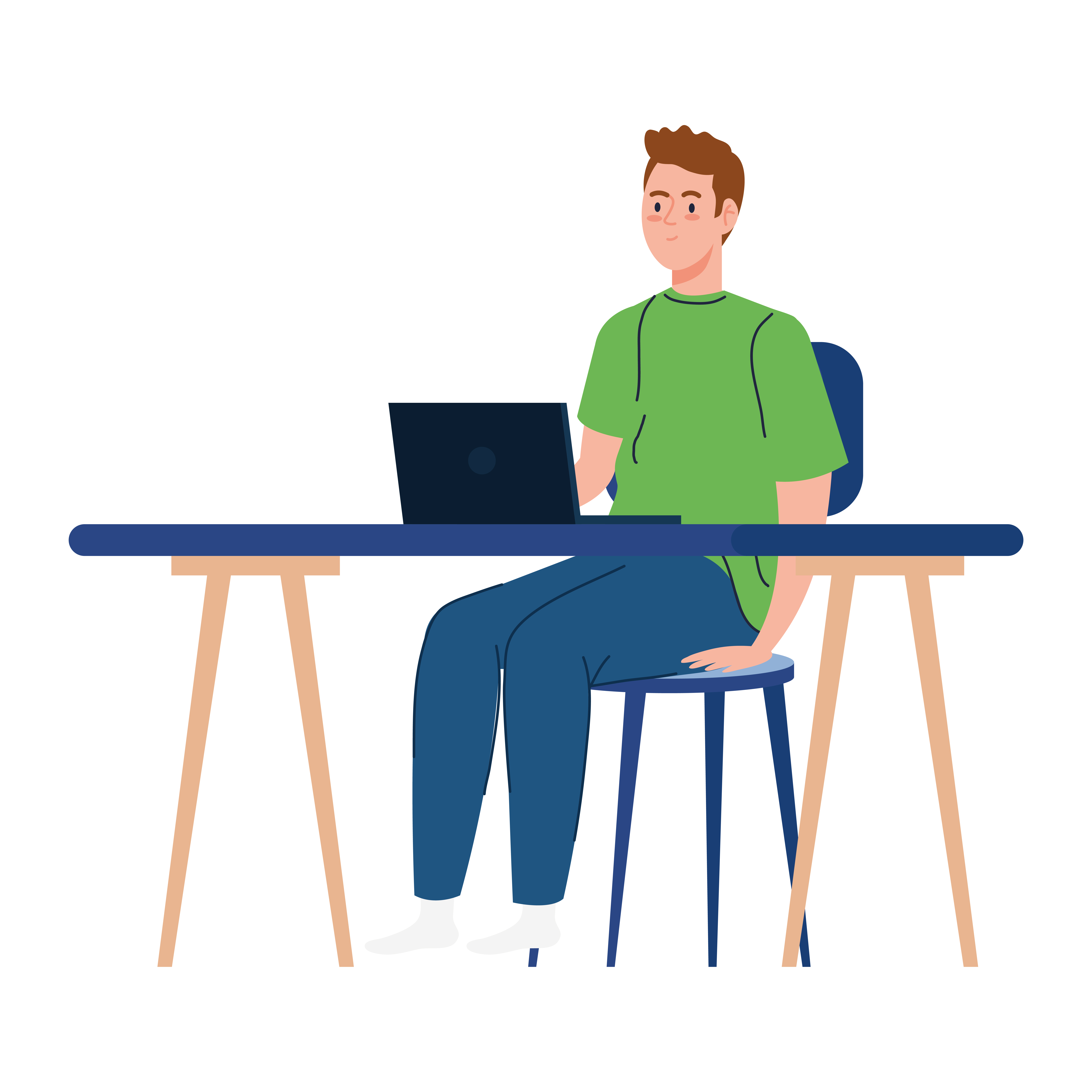 Man cartoon with laptop at desk working vector design 1904846 Vector Art at Vecteezy Man cartoon with laptop at desk working vector design 1904846 Vector Art at Vecteezy