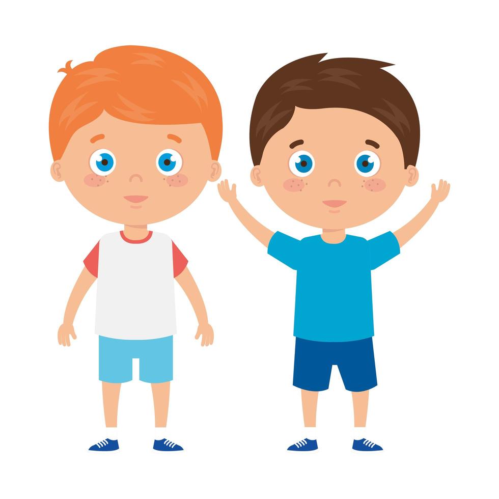 lindo personaje de avatar de niños pequeños vector