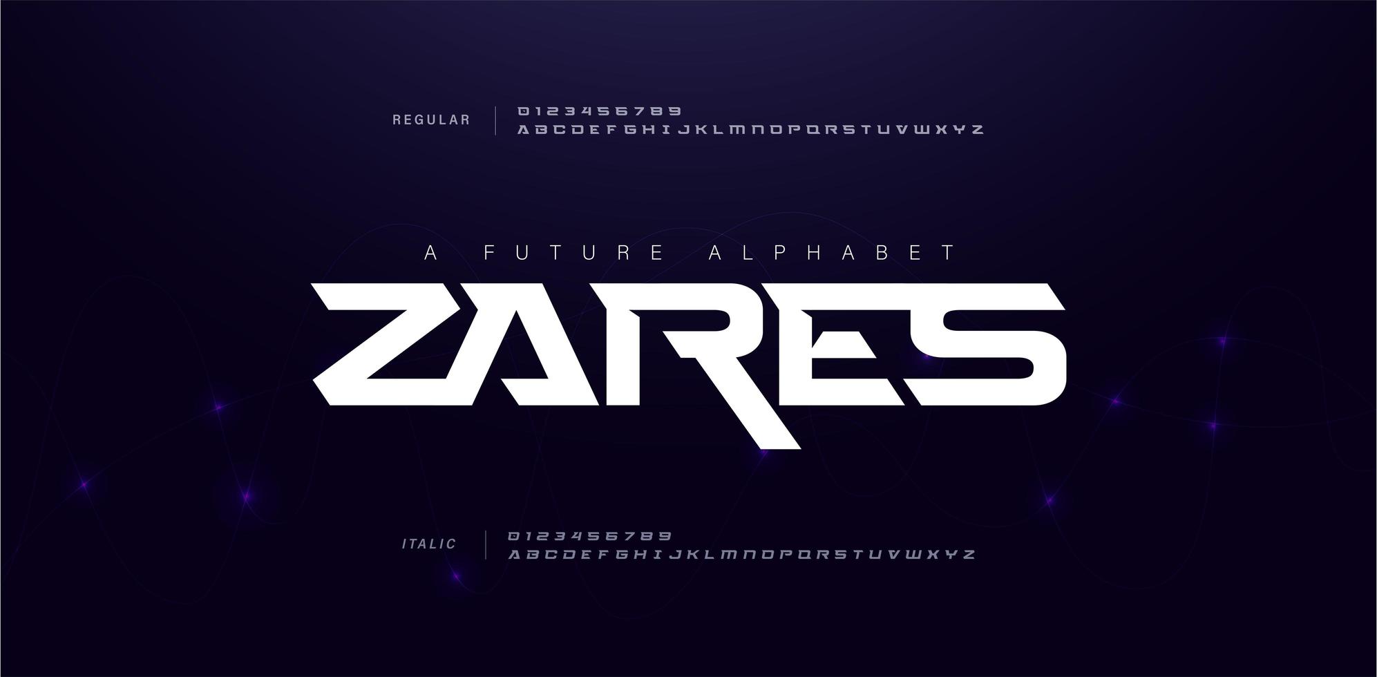 Sport Modern Future Alphabet Font vector