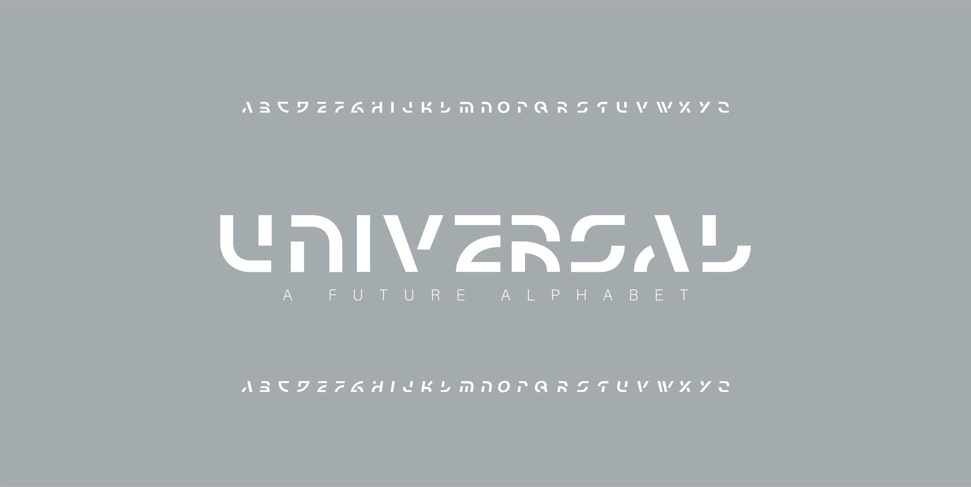 Abstract modern alphabet fonts set vector