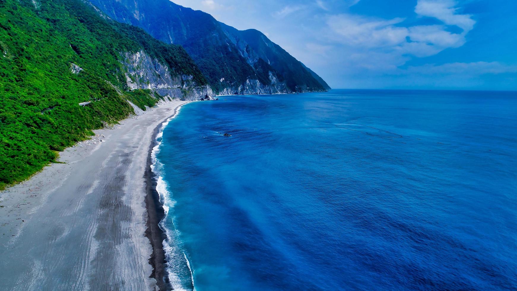 Tranquil blue ocean photo