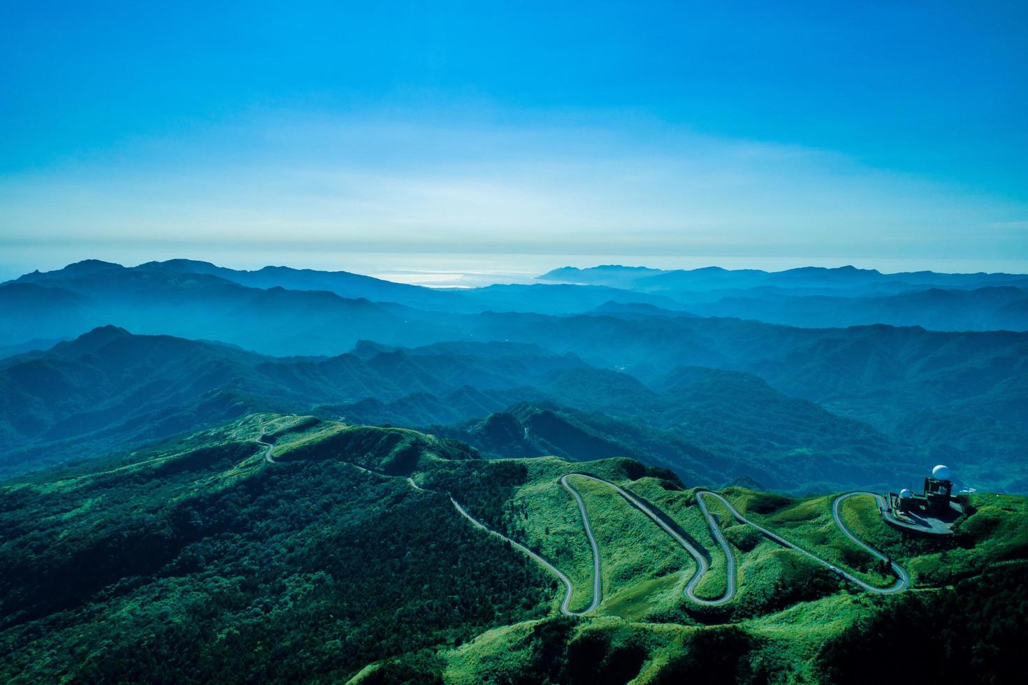 Taipei, Taiwan, August 14, 2017 - Road to the Wufenshan Weather Radar Station photo