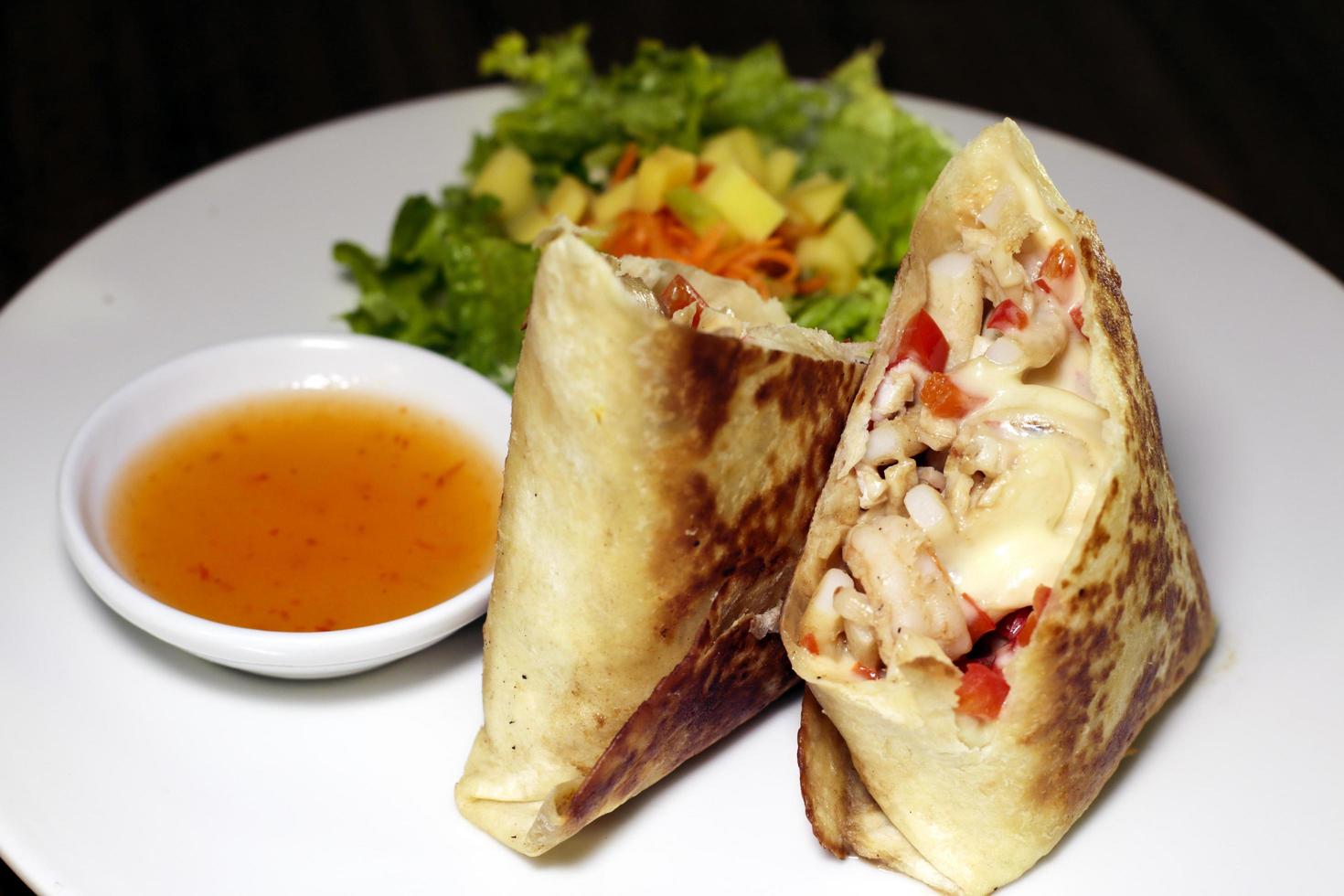 Stuffed crepe burritos photo