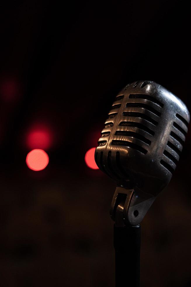 Close-up of microphone photo