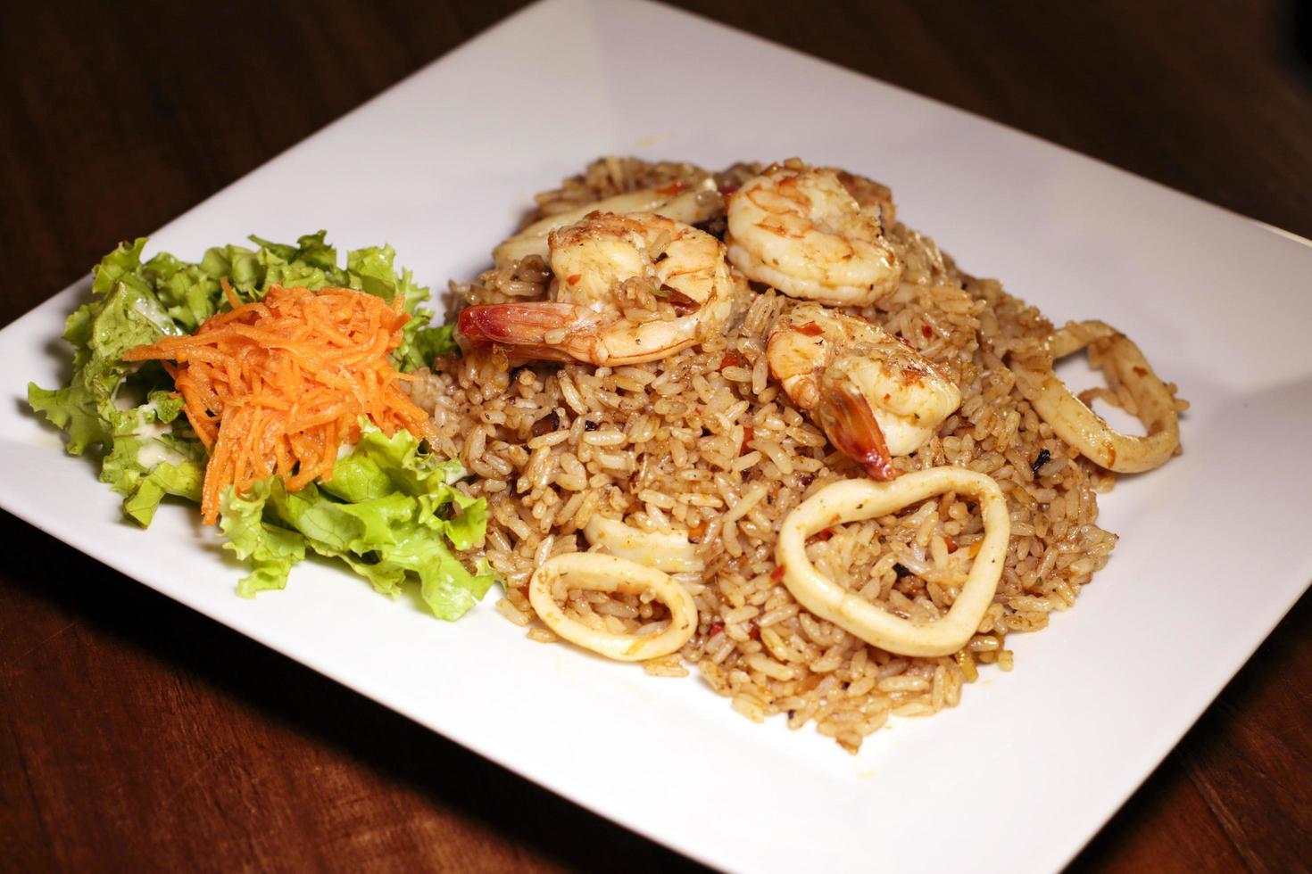 Seafood with rice photo