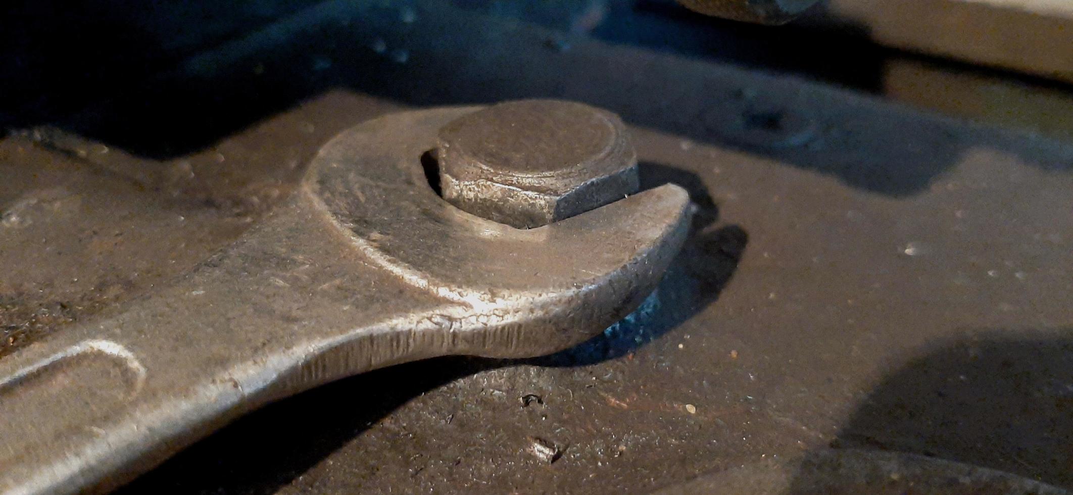 Wrench on screw photo