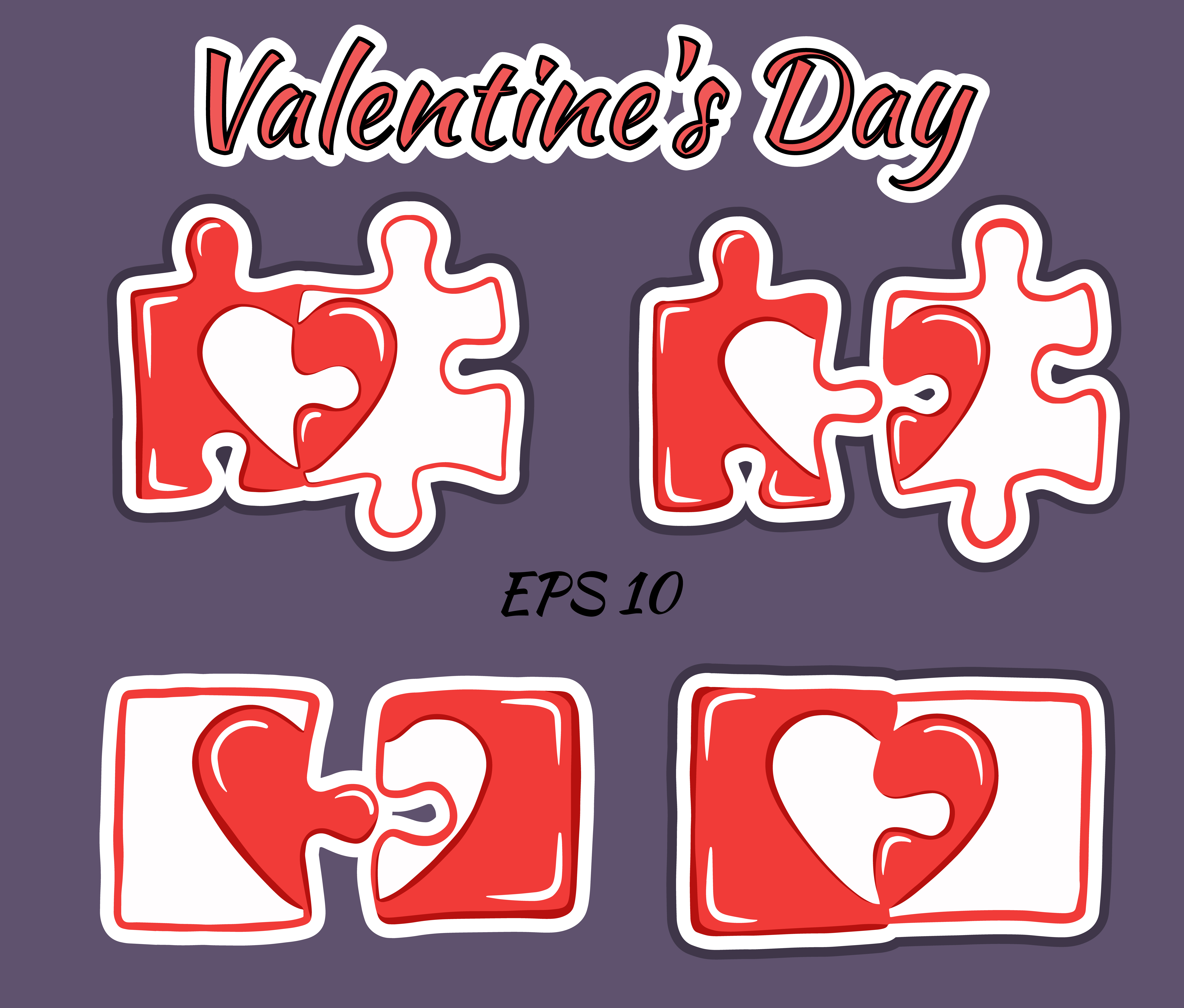 Jigsaw Puzzle With All Its Pieces Put Together Forming A Big Red Heart Of Love 1905731 Vector Art At Vecteezy