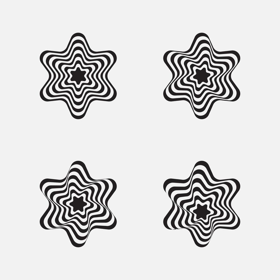 Geometric star shape vector. abstract graphic element design vector